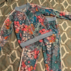 Adidas floral girls tracksuit